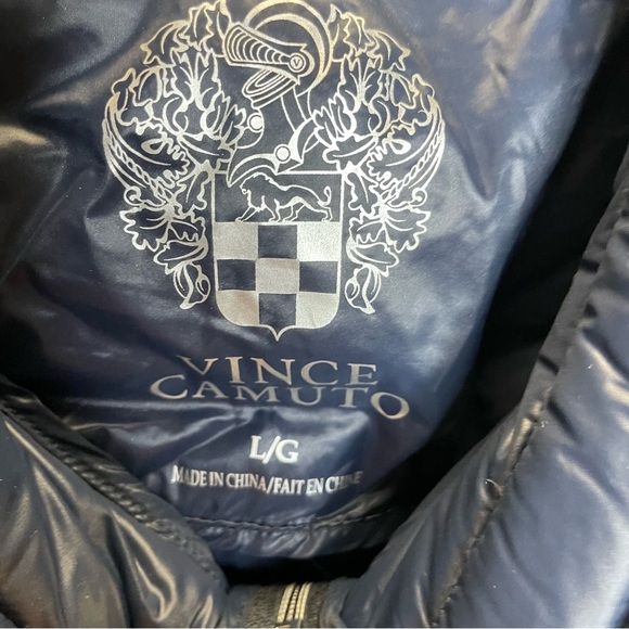 Vince Camuto Down Filled Packable Polka Dot Puffer Vest - Picture 2 of 7